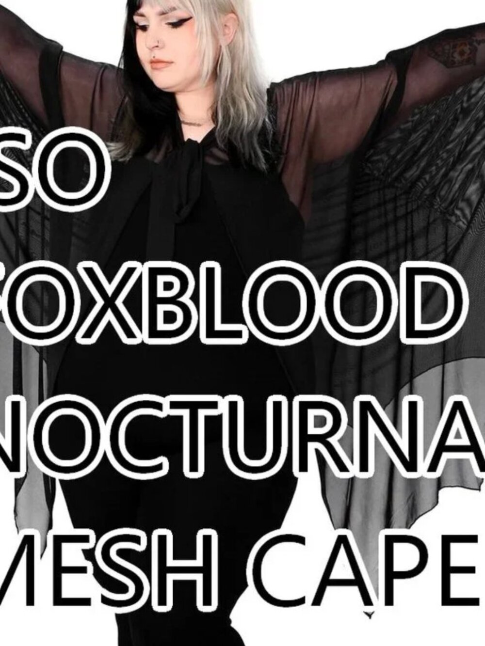 ISO Foxblood Nocturnal Mesh Cape